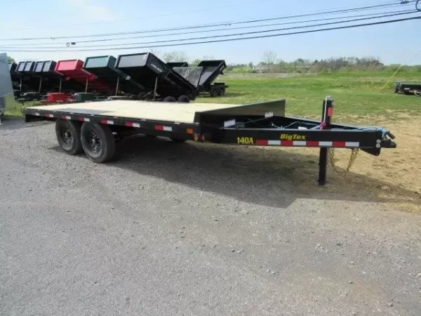 Big Tex 102″ x 16′ Deckover Equipment Trailer – Slide Out Ramps