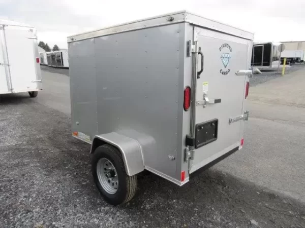 Diamond Cargo 4 x 6 Enclosed Cargo Trailer Single Rear Door - Image 2
