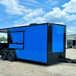 Tatinium Blue Black Porch Trailer 8.5x20TA